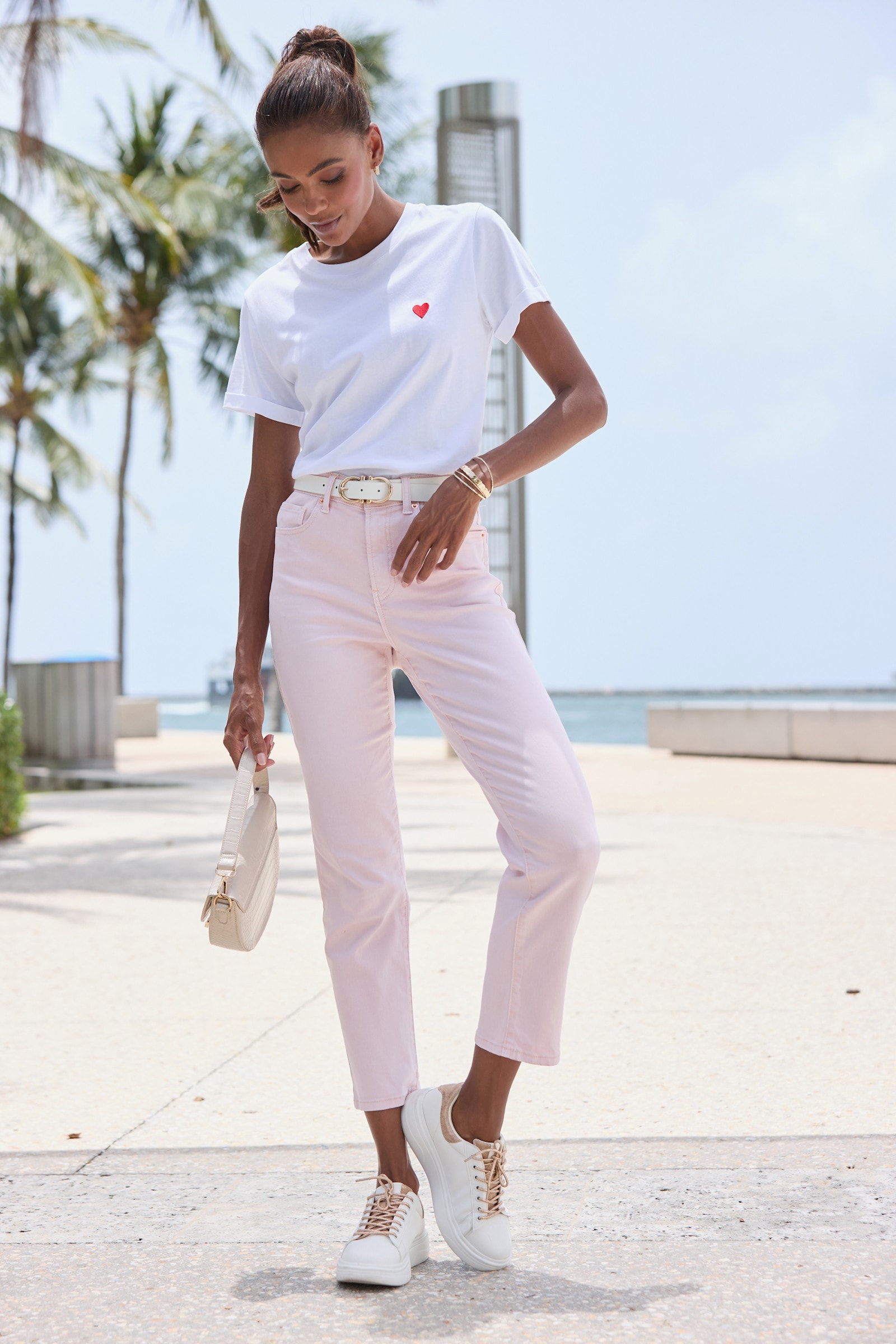 LASCANA Enkeljeans - roze