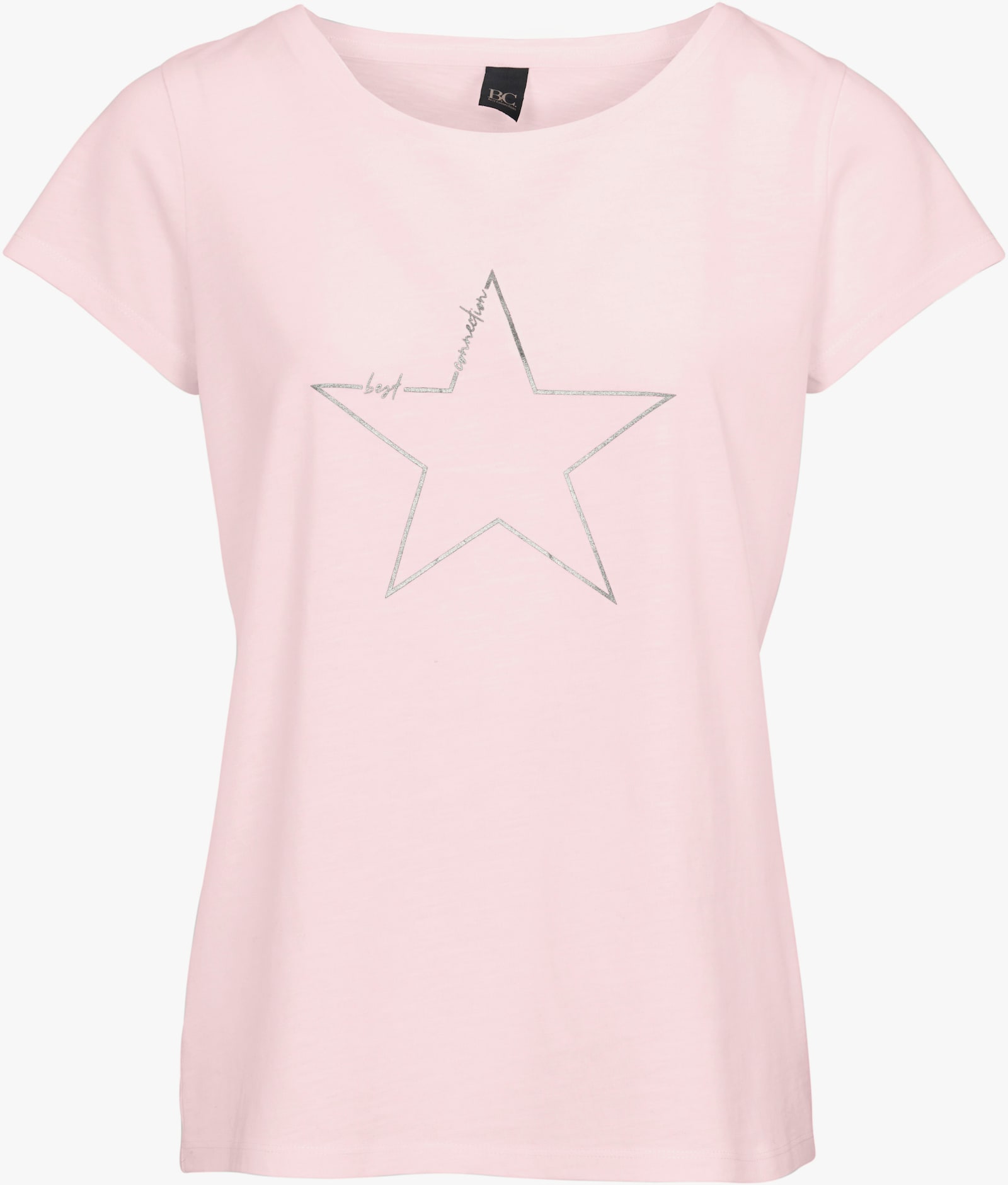 heine T-shirt van gevlamd garen - roze