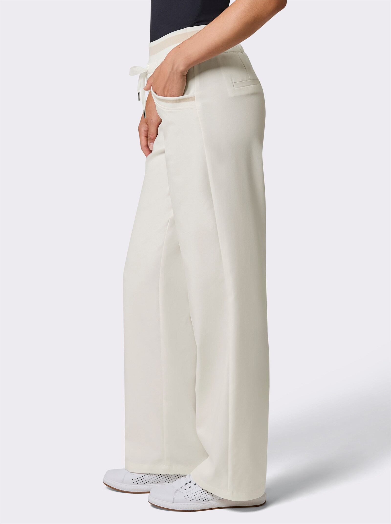 CREATION L PREMIUM Schlupfhose mit Komfort-Bund - ecru