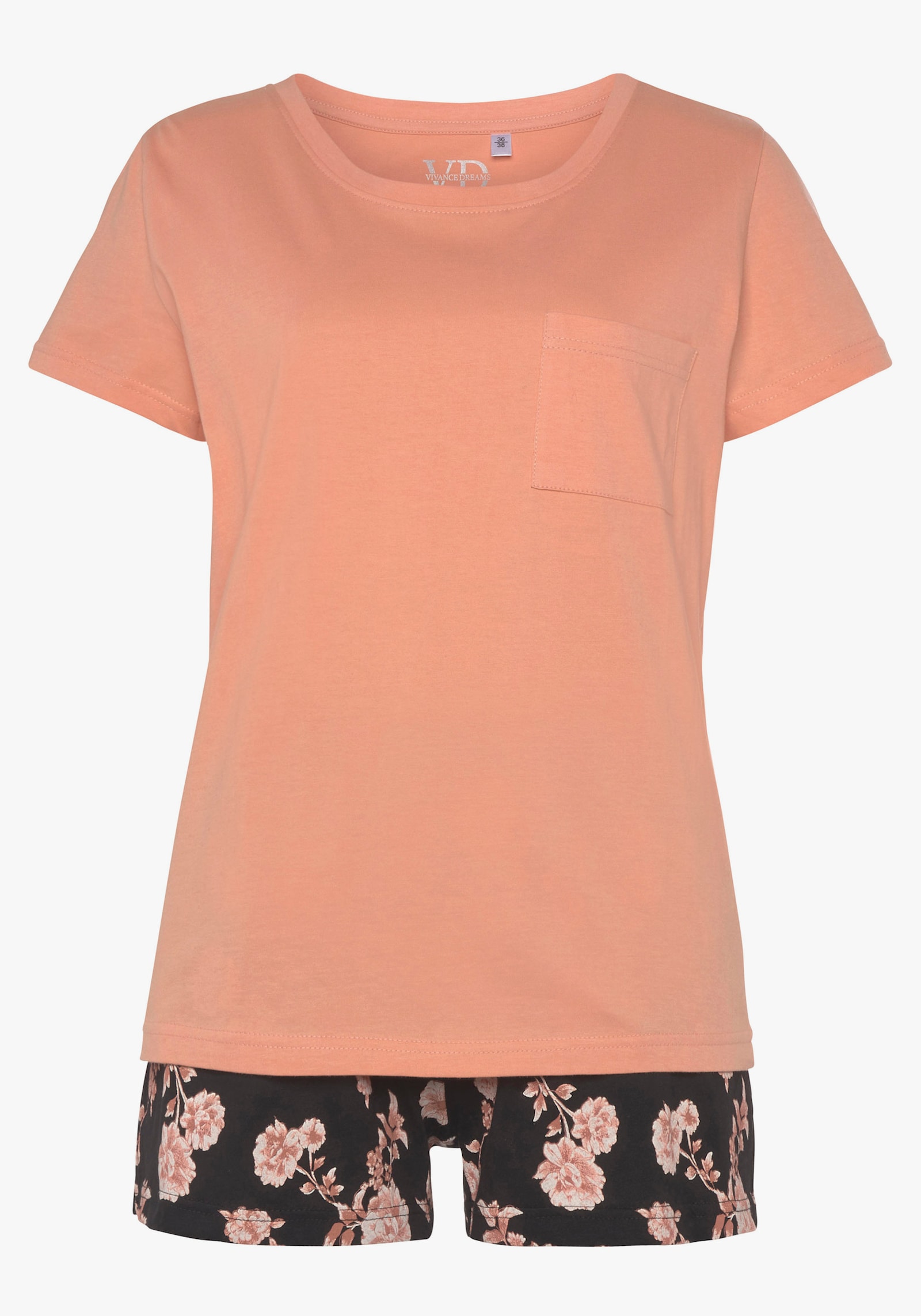 Vivance Dreams by Lascana Shorty - rosé schwarz-gemustert