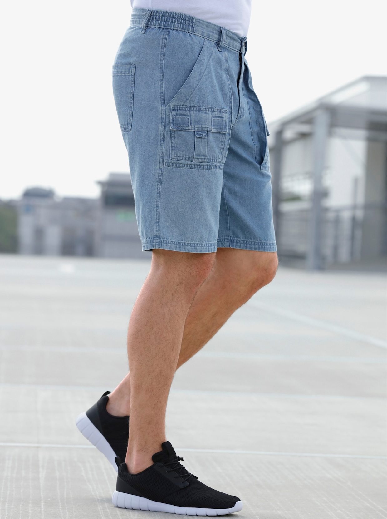 Jeansbermudas - blue-bleached