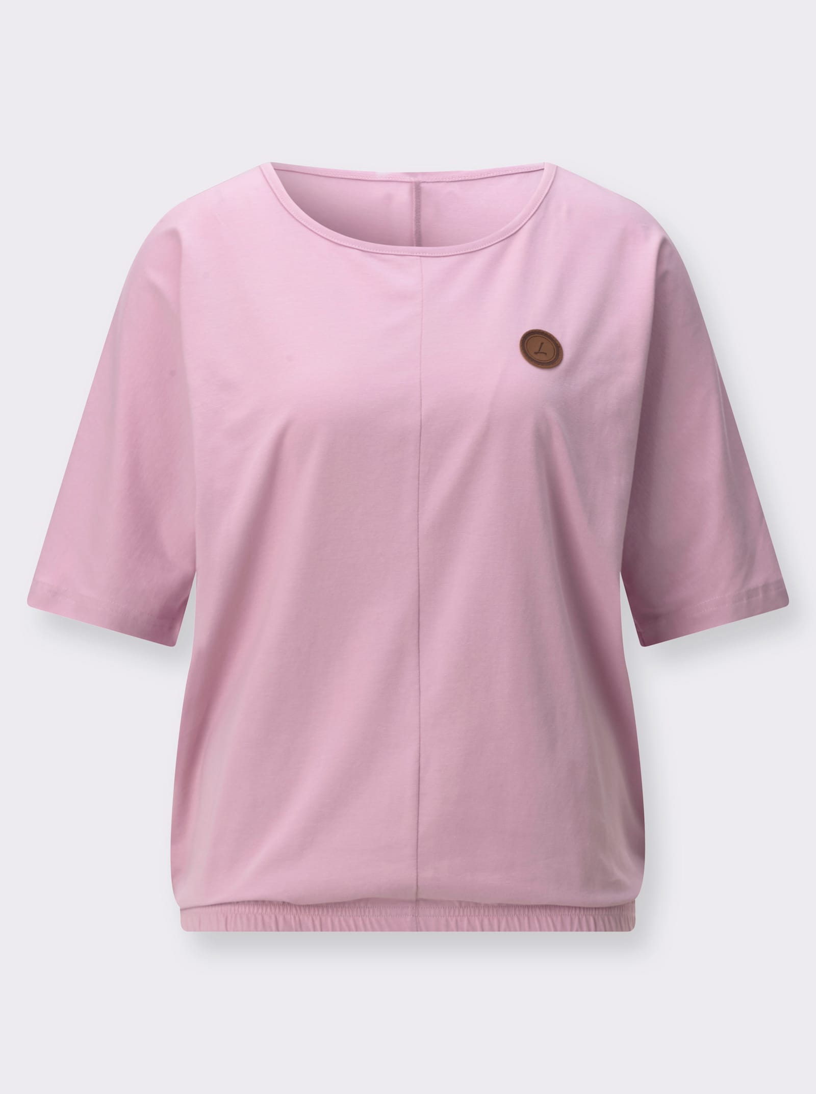 Kurzarmshirt mit Fledermausärmeln - rosé