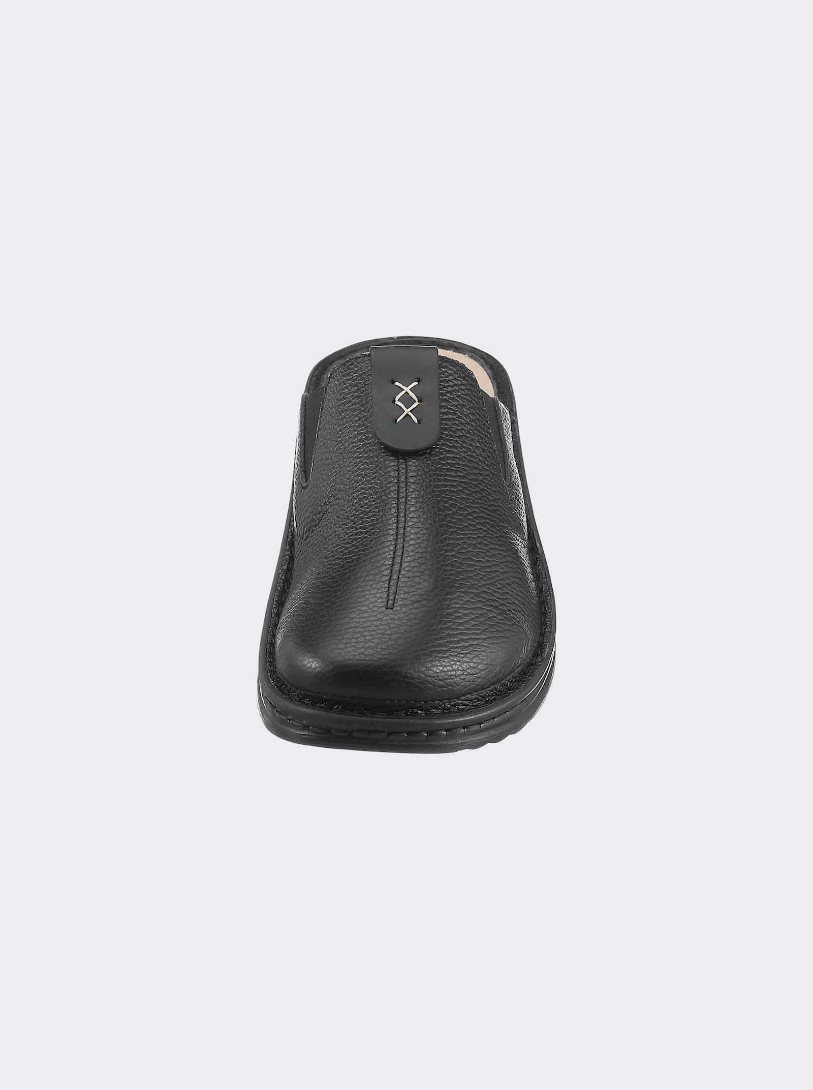 Mubb Clog aus weichem, dehnbarem Leder - schwarz