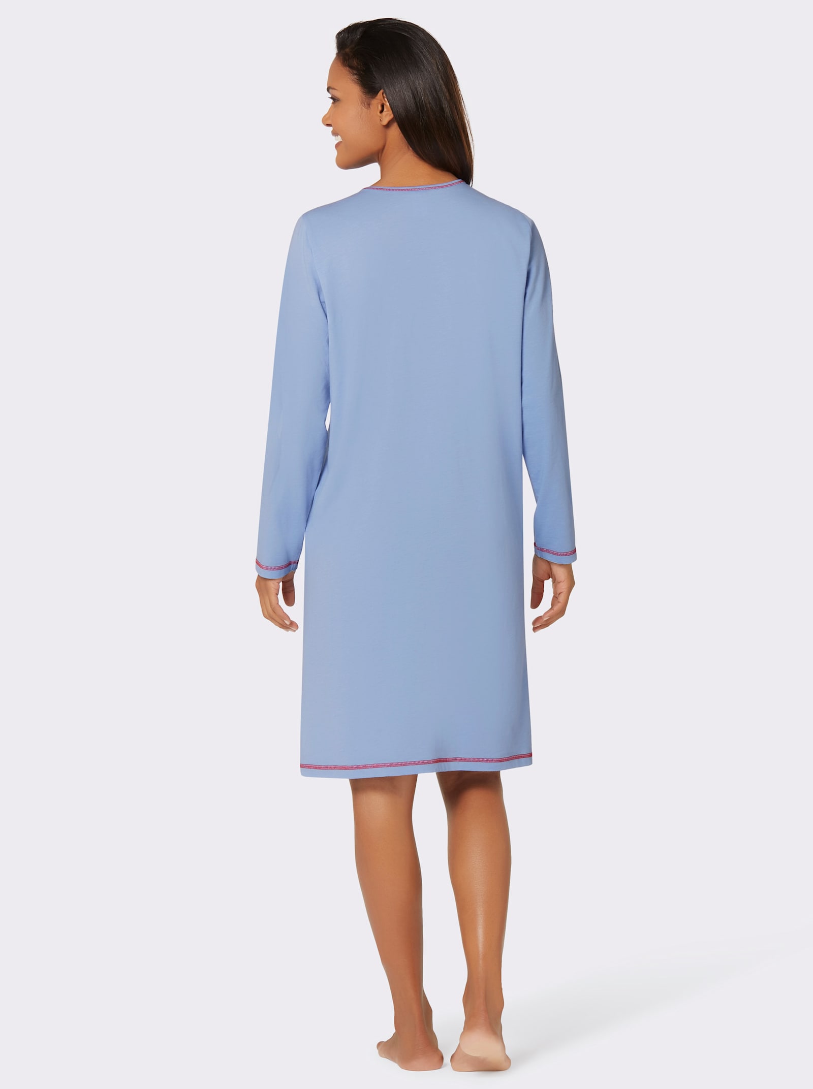 wäschepur Slaapshirts met sterretjesmotieven - blauw geprint + blauw