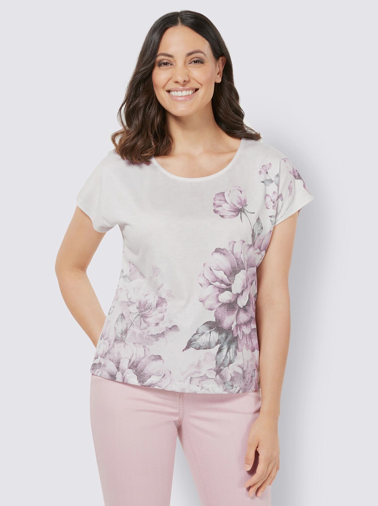Shirt met korte mouwen - roze geprint