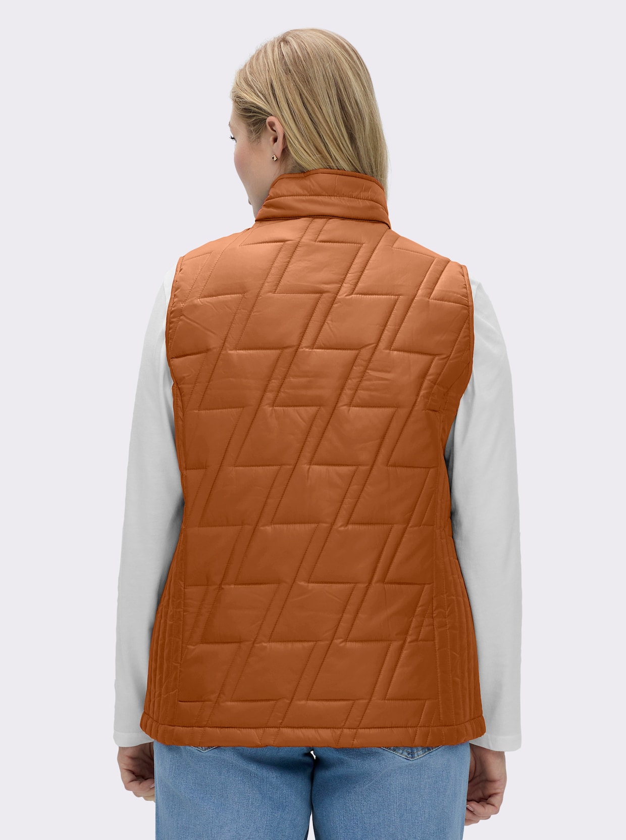 Steppweste - cognac