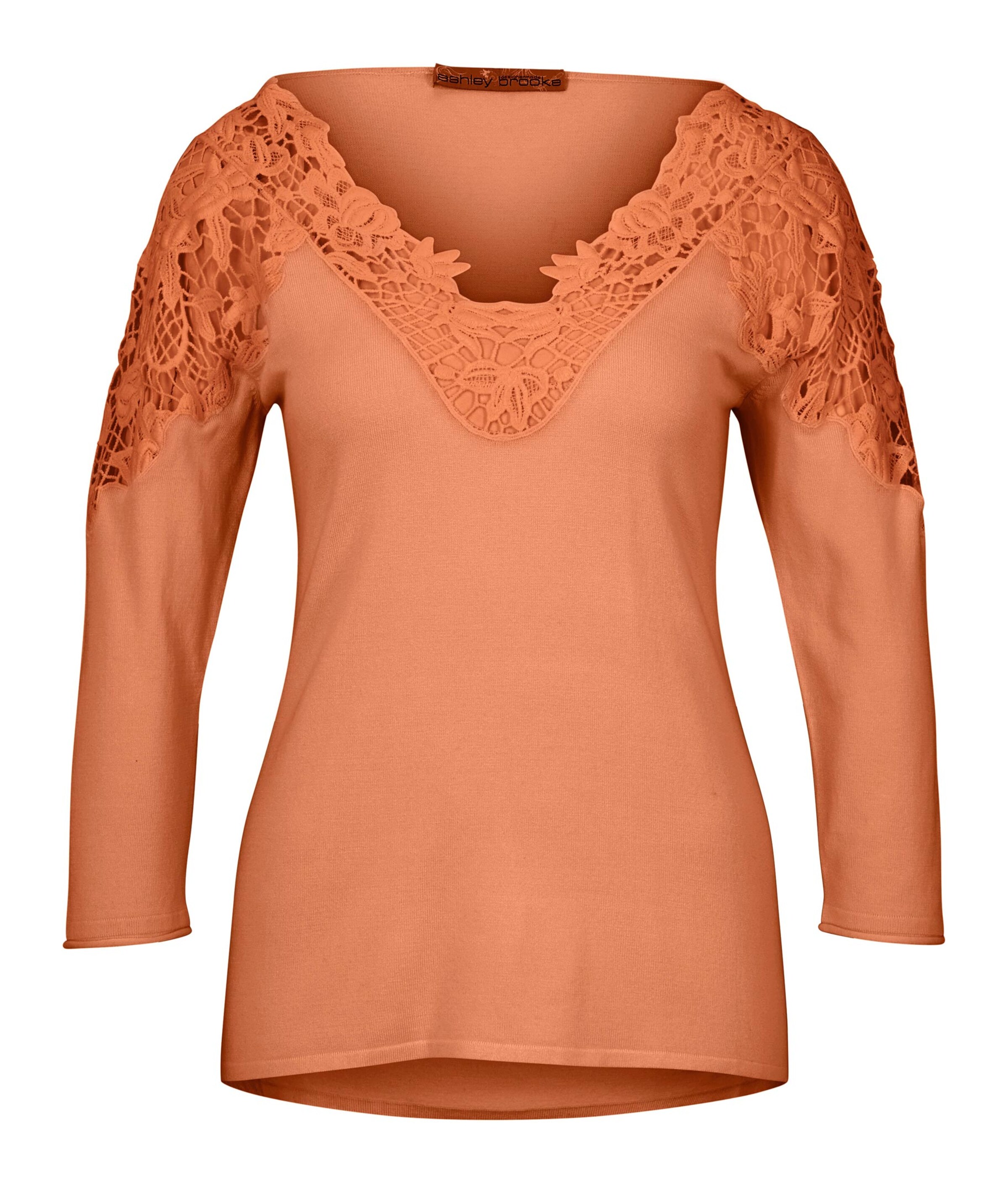 Damenmode Pullover Ashley Brooke Pullover in mandarin Damenmode Pullover Ashley Brooke Pullover in mandarin
