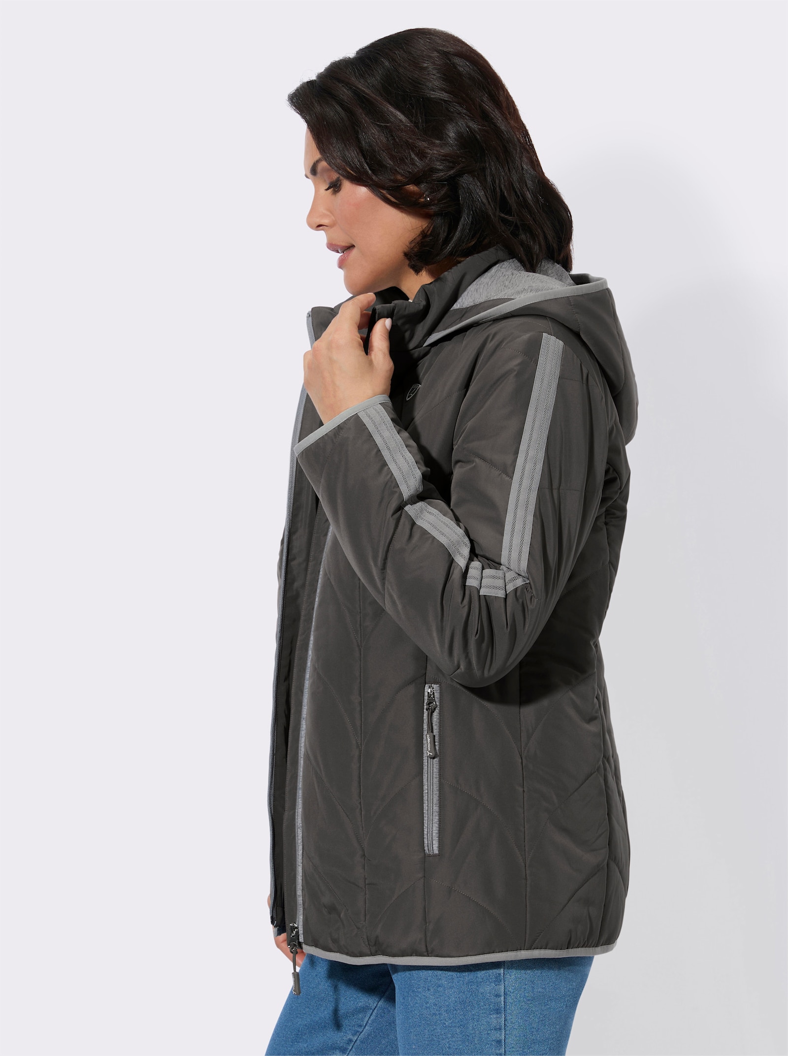 Steppjacke mit Innentasche - graphit