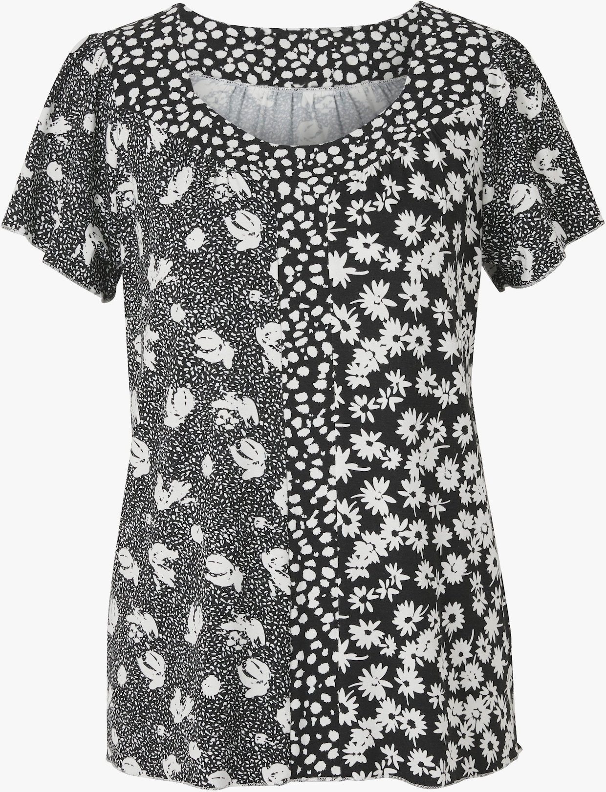 heine T-shirt - zwart/wit