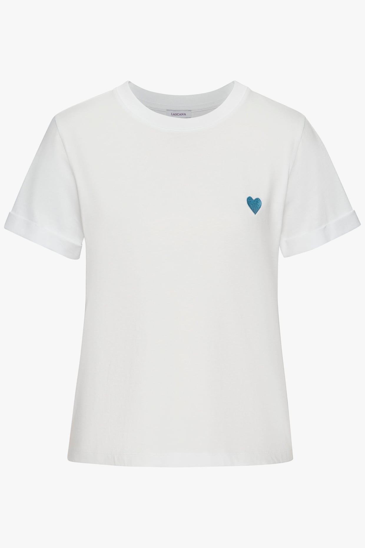 LASCANA T-shirt - wit/blauw