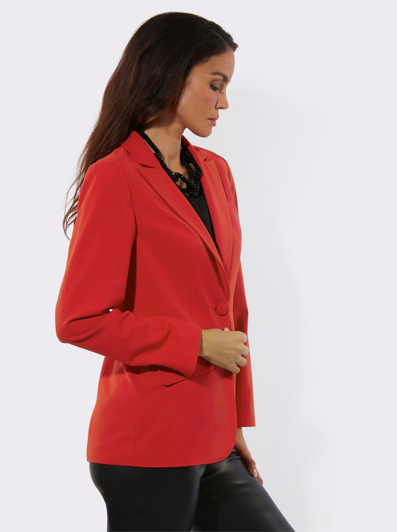 Blazer mit Knopfverschluss - rot