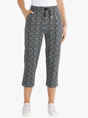 7/8-Freizeithose - grau-bedruckt