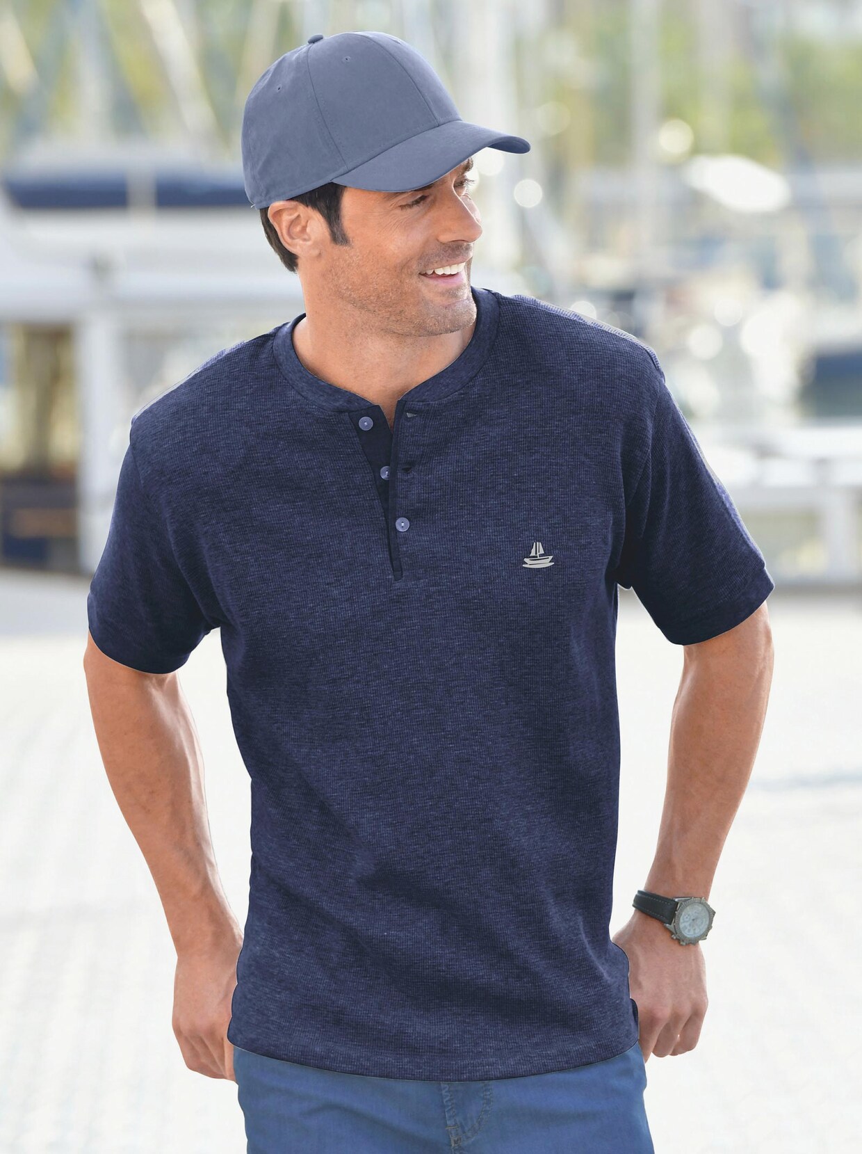 Catamaran Shirt met korte mouwen - marine