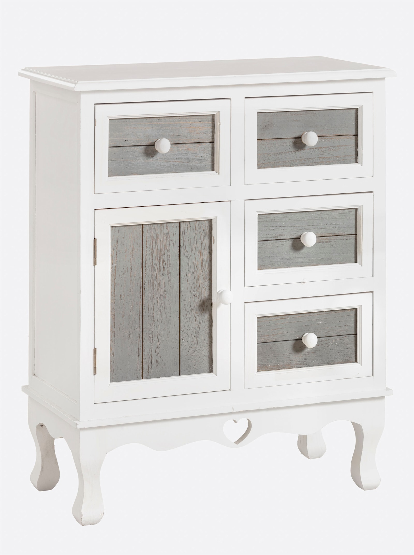 heine home Kommode - weiß-grau
