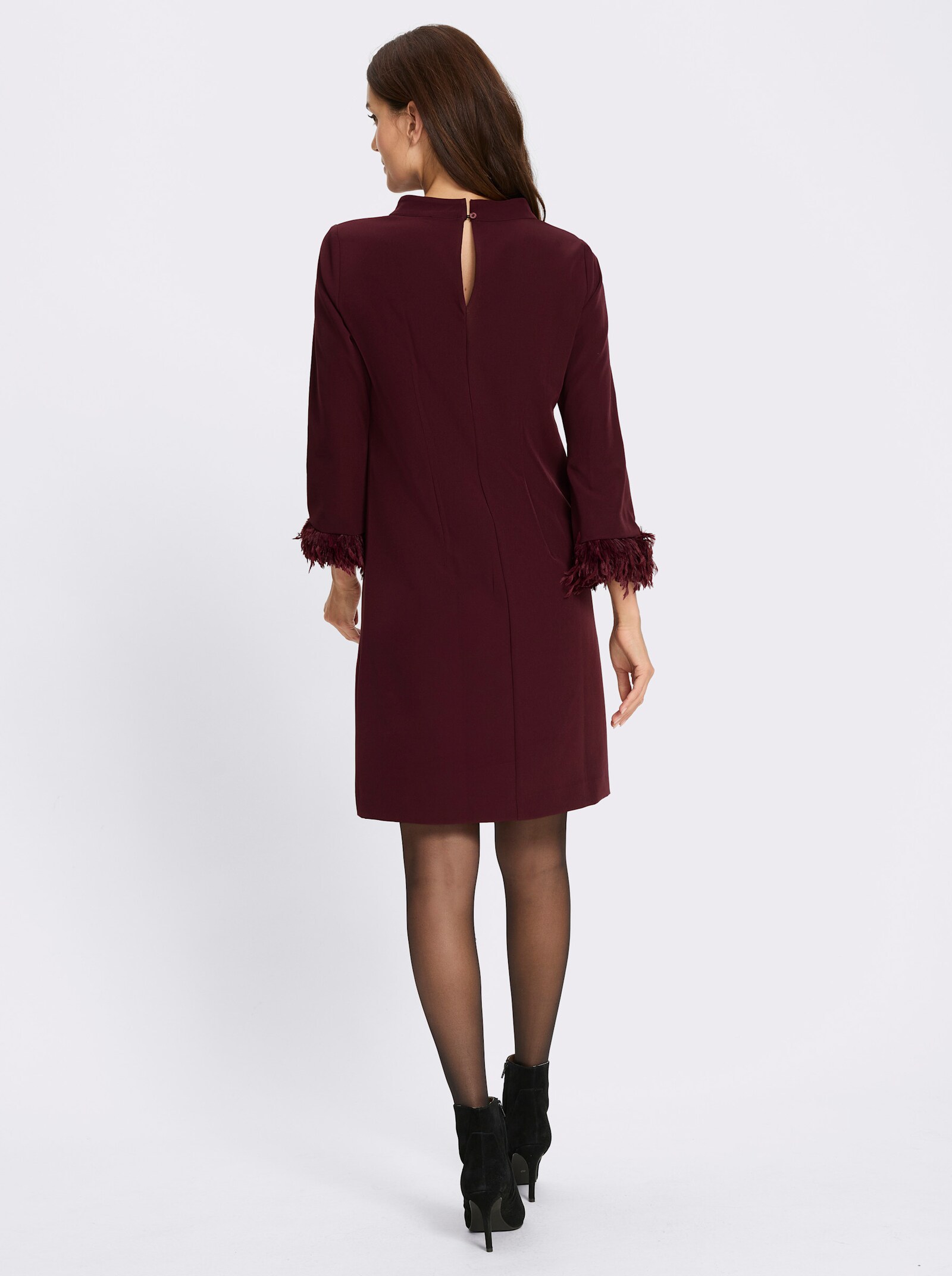 heine Cocktailkleid in schmeichelnder A-Linie - burgund