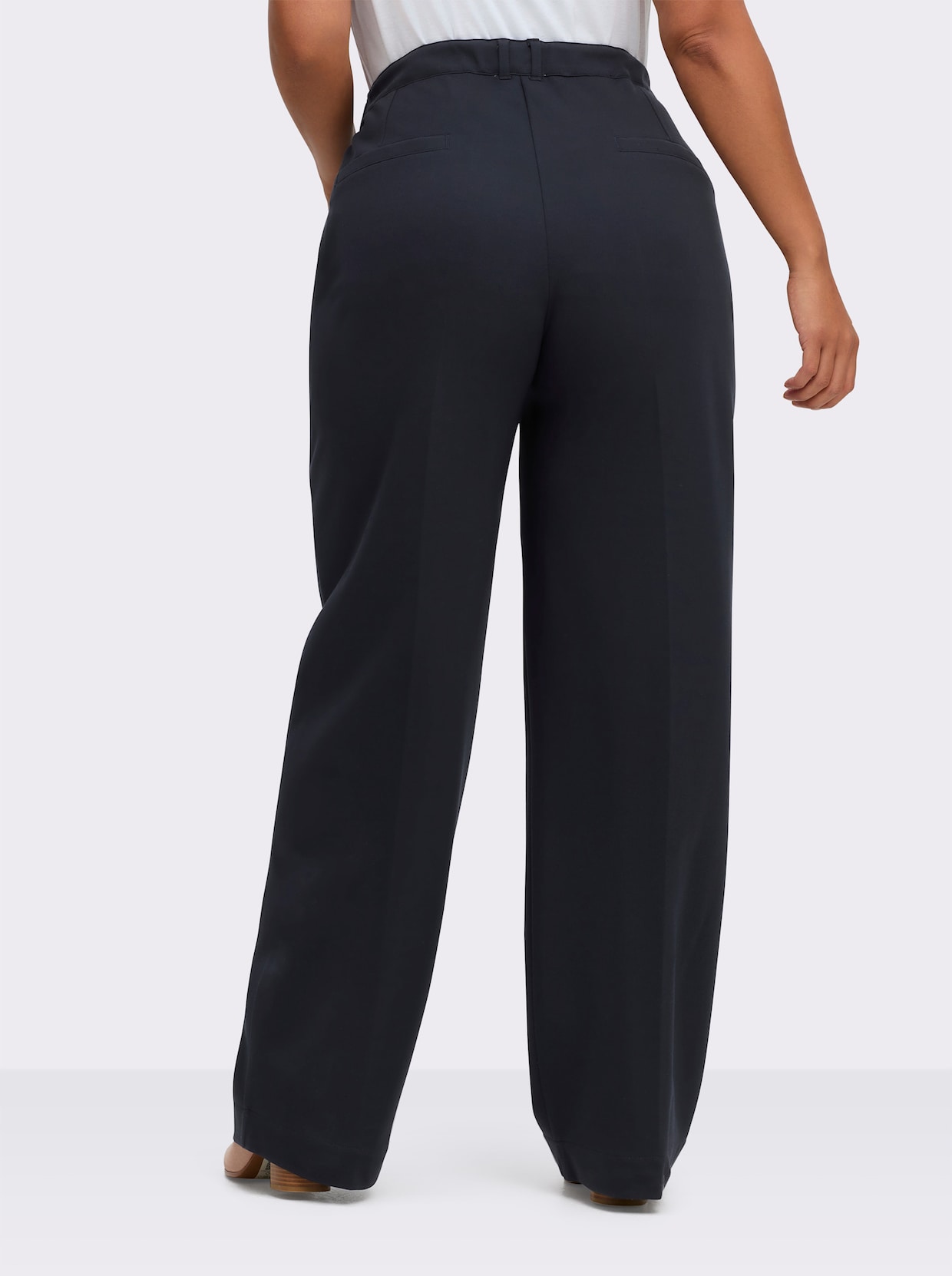 sheego Jerseybroek - diepblauw