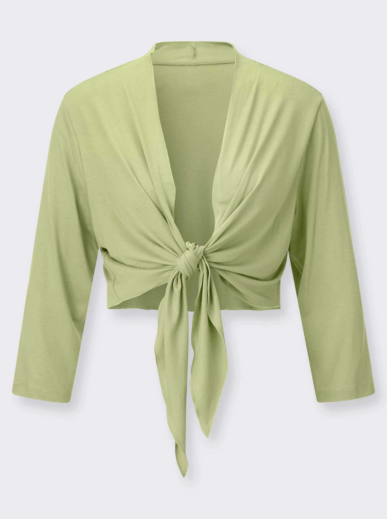 Bolero mit schrägem Saum - lindgrün