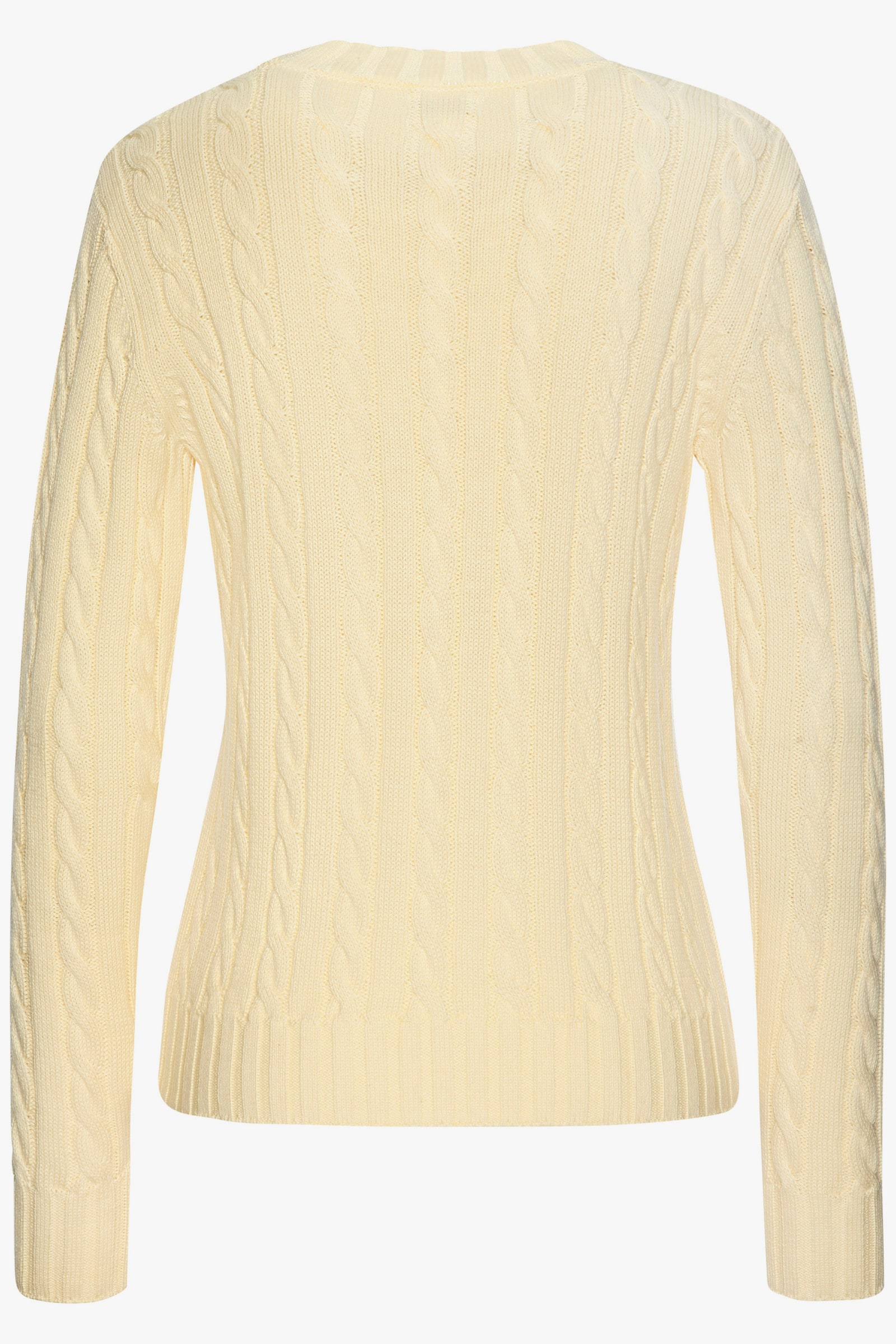 LASCANA Rundhalspullover - hellgelb