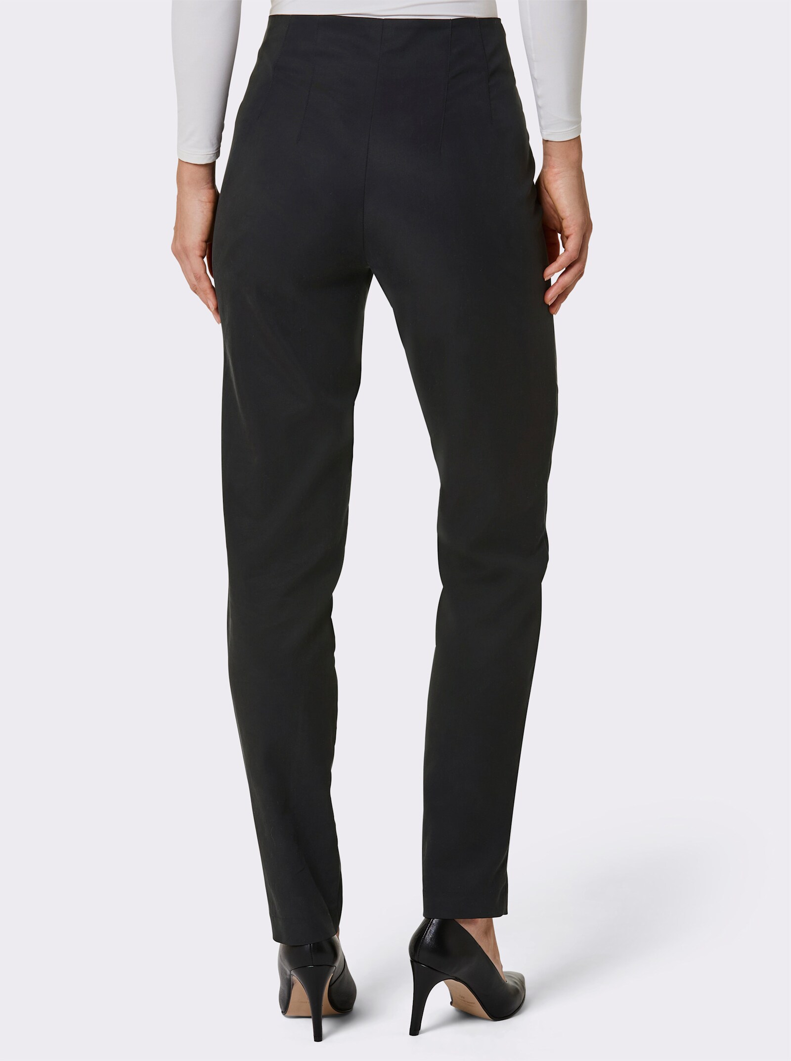 CREATION L PREMIUM Webhose mit hoher Taille - schwarz