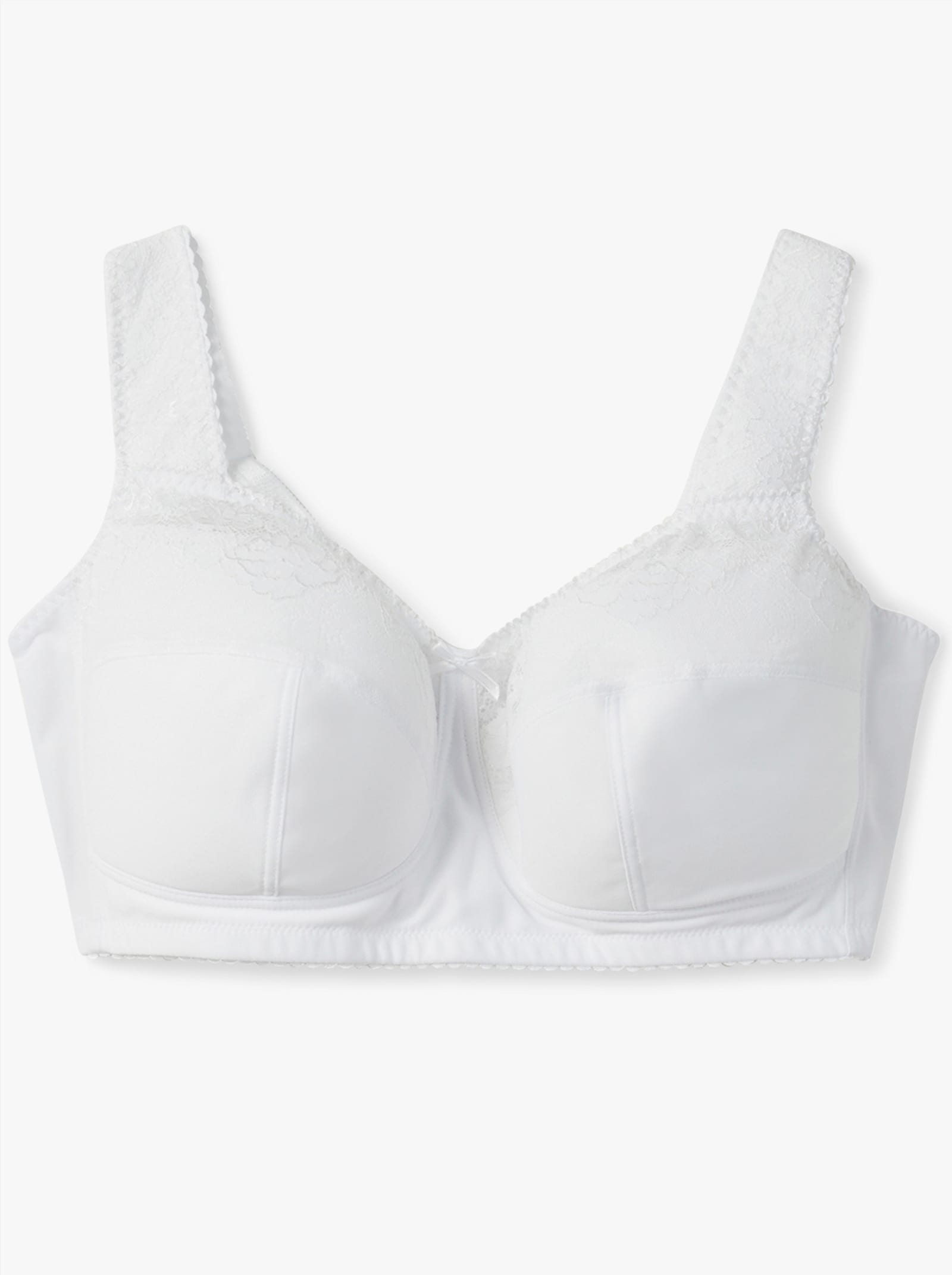 sheego Entlastungs-BH ohne Bügel mit breiten Trägern - weiß