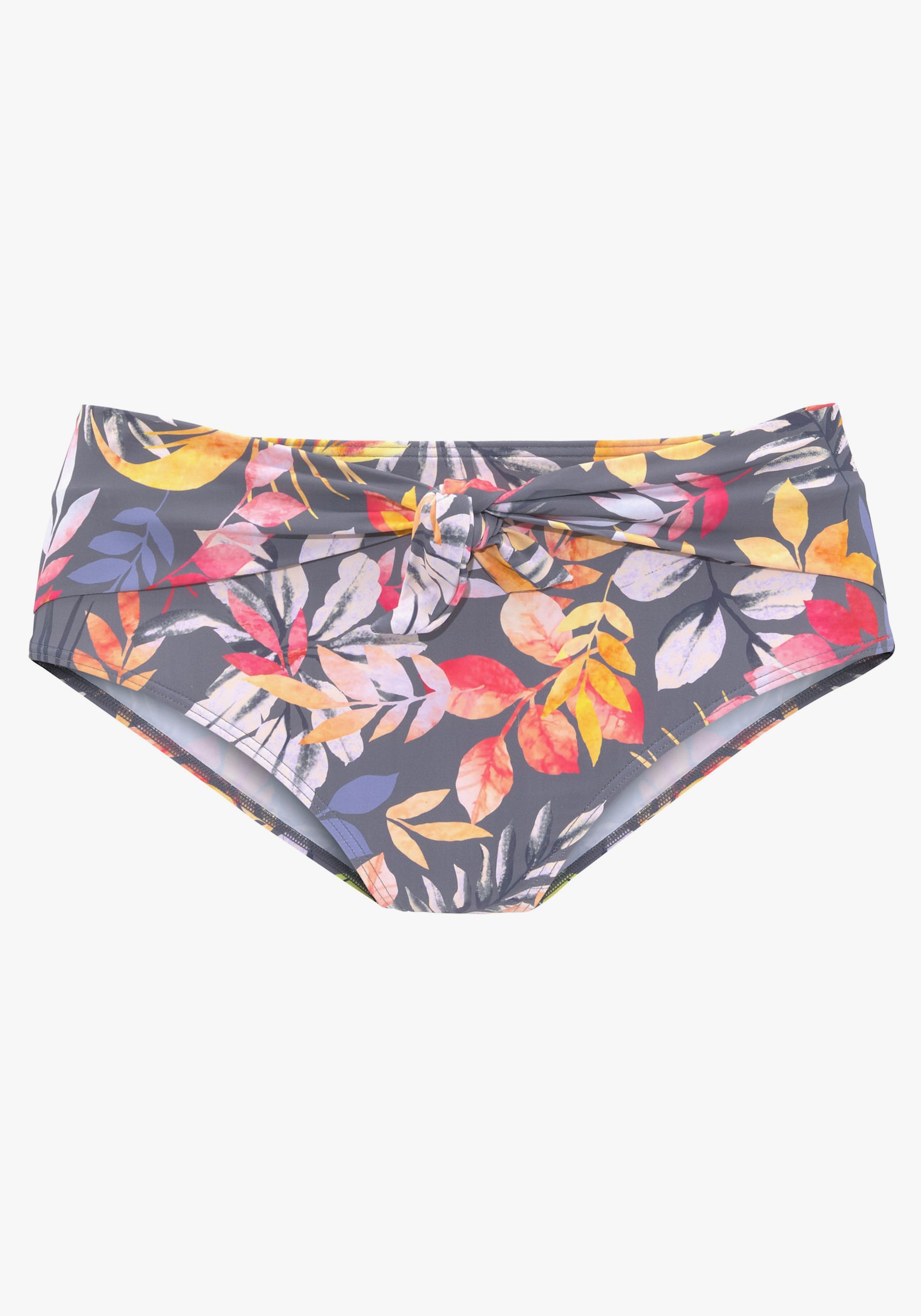 Vivance Highwaist-Bikini-Hose - grau-bedruckt