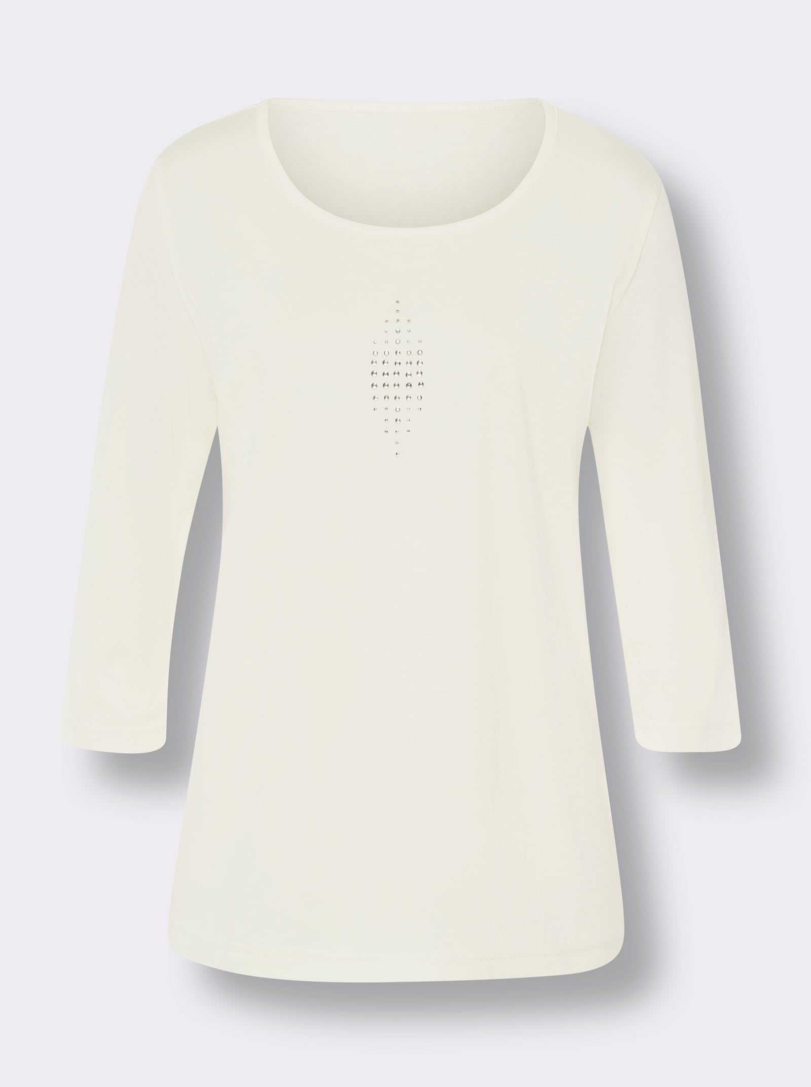 Tričko s 3/4 rukávmi v dvojbalení - šamp. + hnedofialová