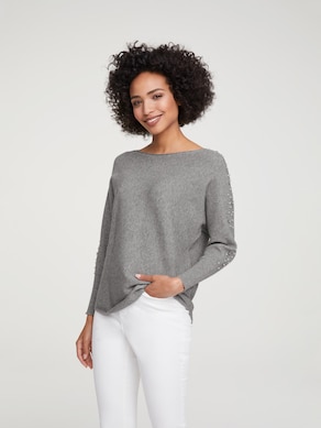 Linea Tesini Oversized Pullover - grau