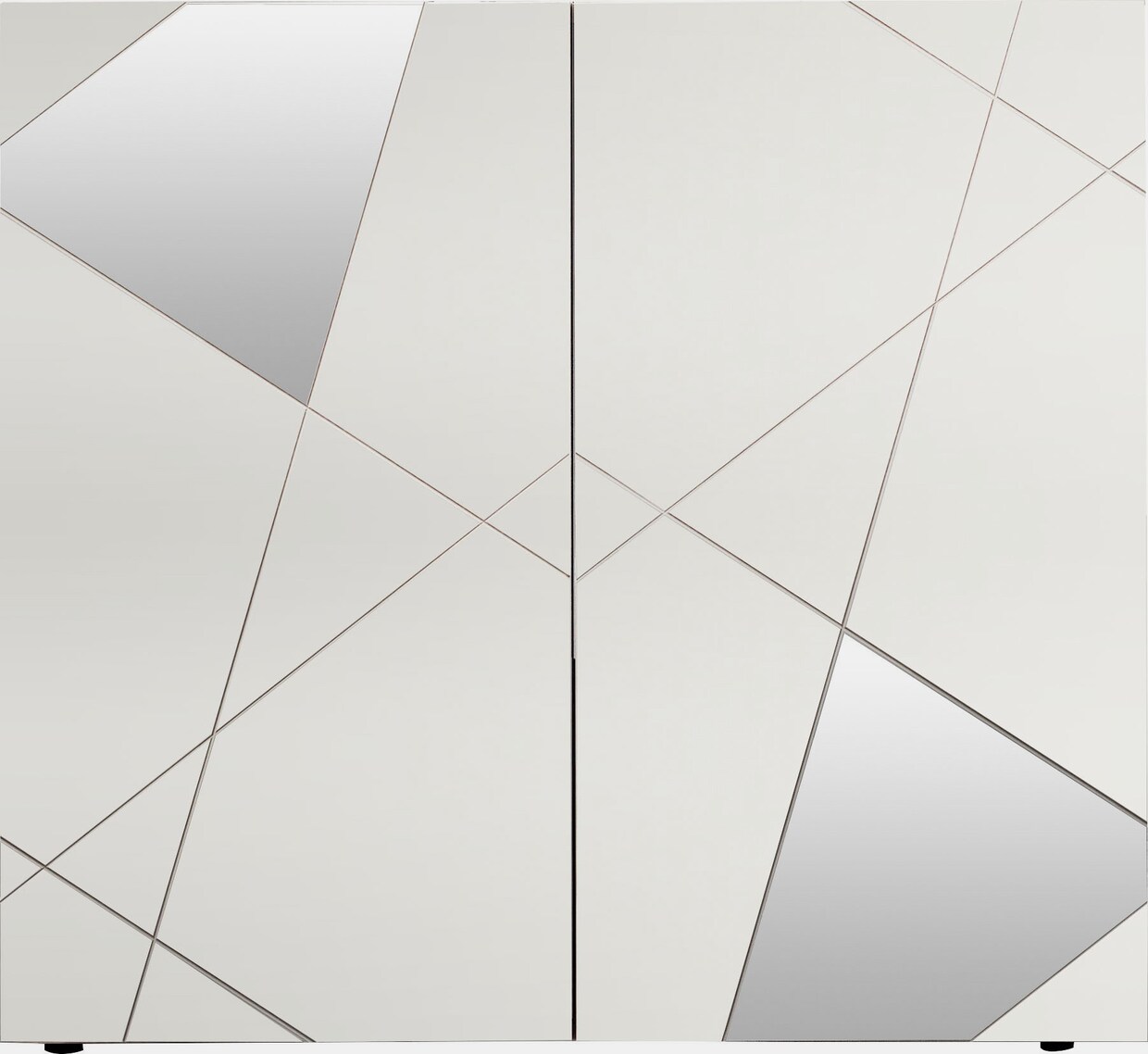 LC Highboard - weiss hochglanz lack