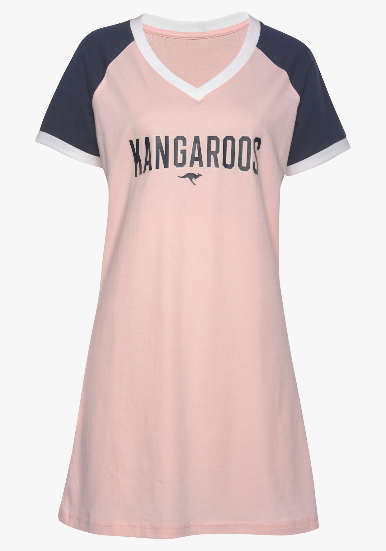 KangaROOS Bigshirt - roze/donkerblauw