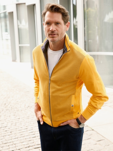 Marco Donati Sweatjacke - ocker