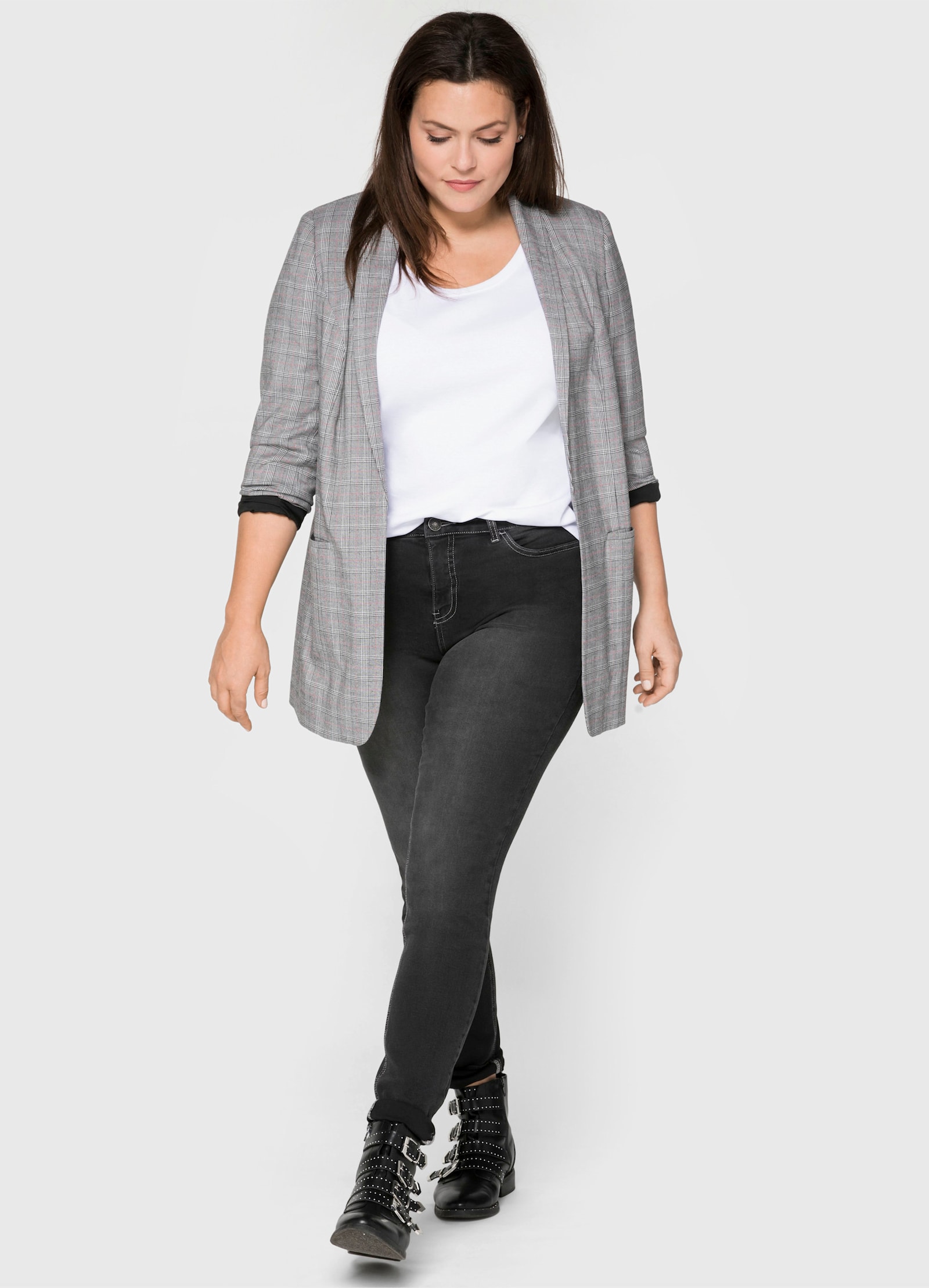 sheego Skinny jeans in 5-pocketsmodel - black denim