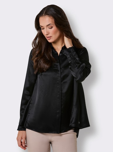 CREATION L PREMIUM Seidenbluse - schwarz