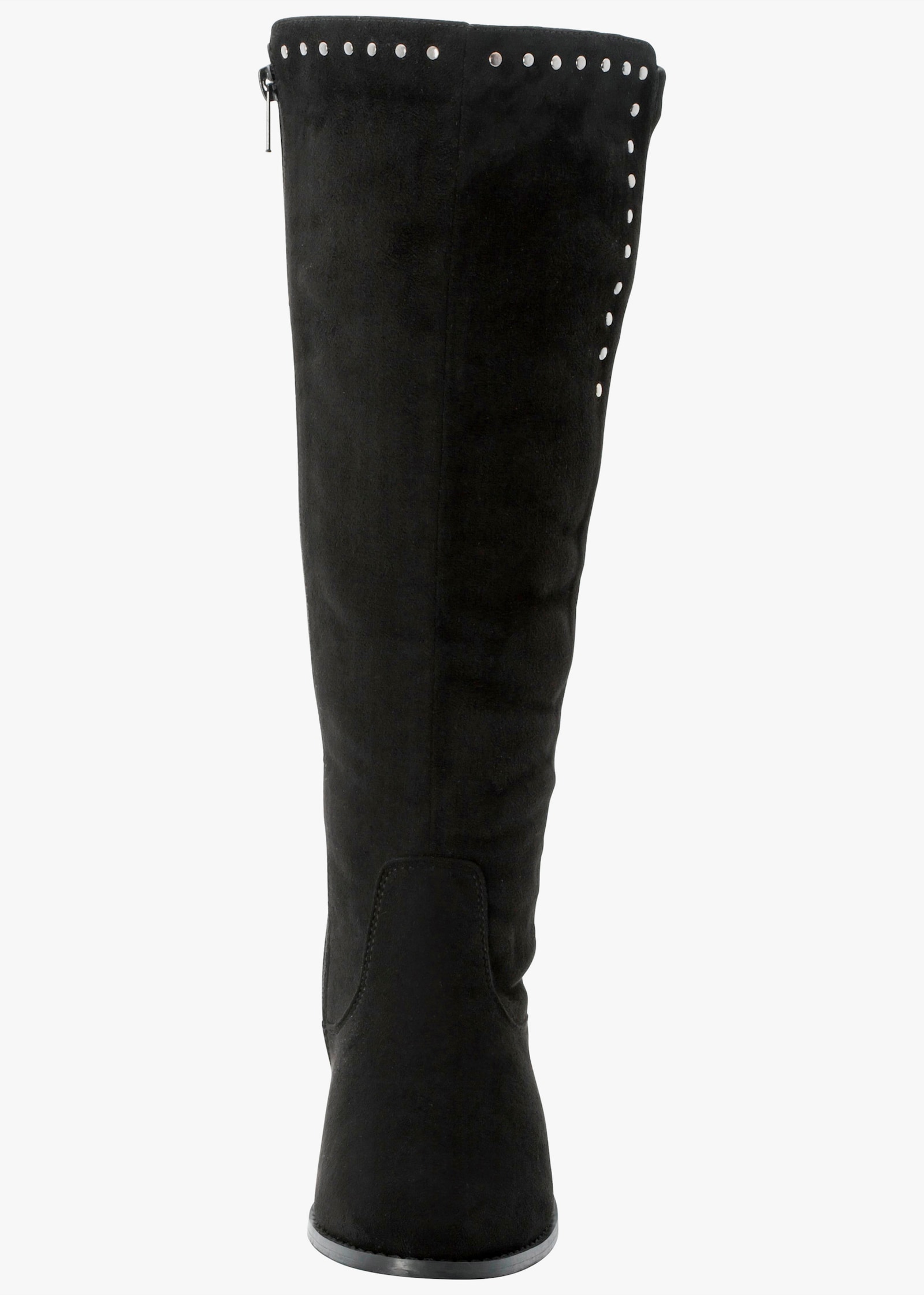 sheego Weitschaftstiefel mit Nietenverzierung - schwarz