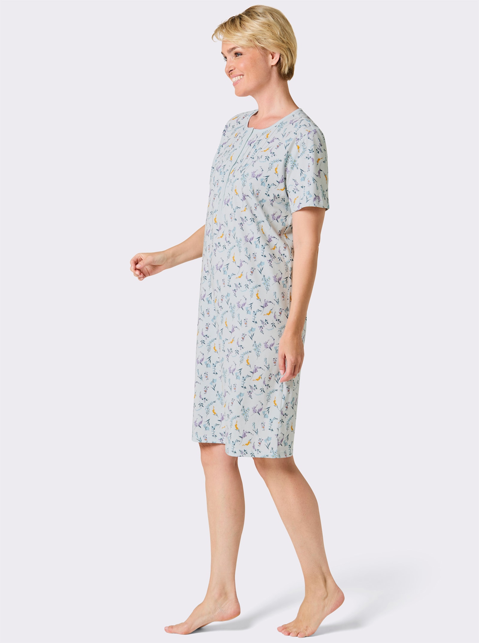 Comtessa Nachthemd - kalkmint-bedruckt