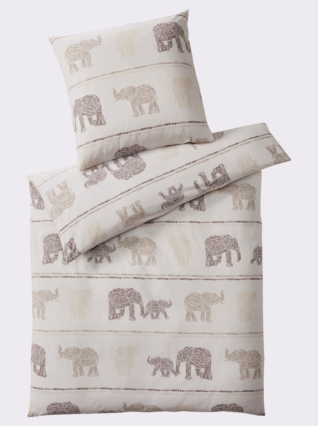 heine home Bedtextiel - sesam/wit bedrukt