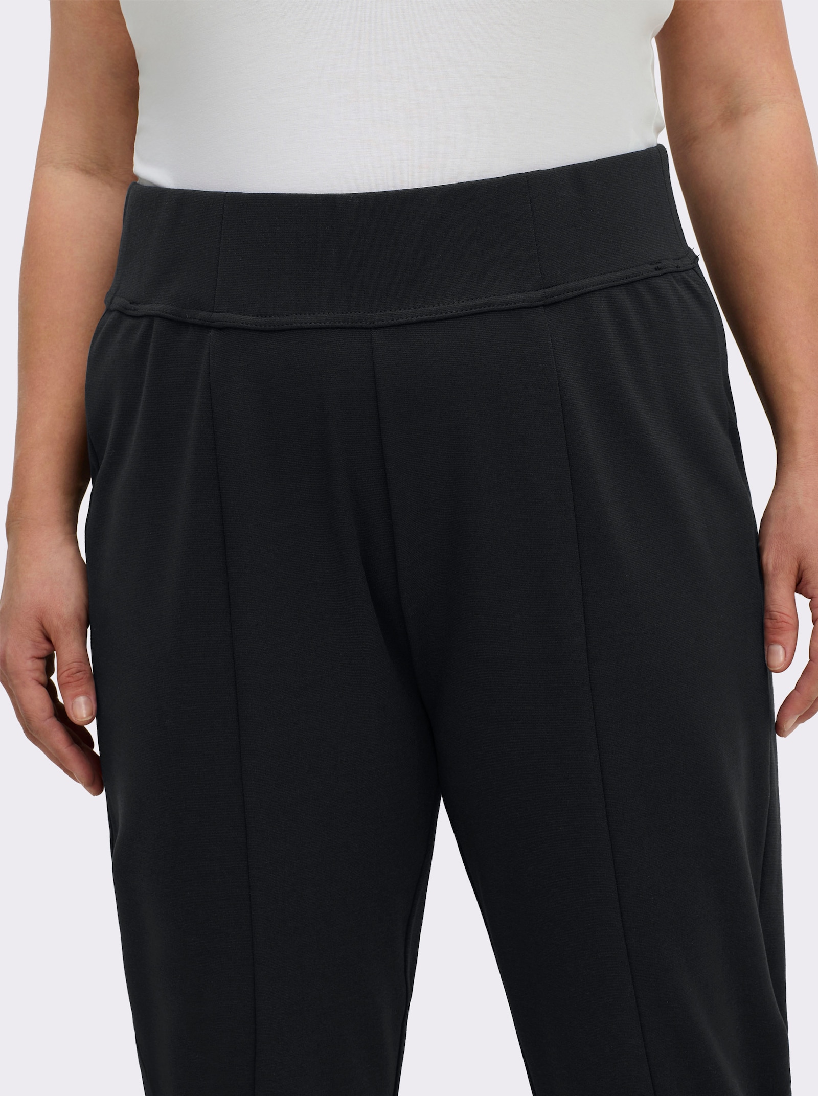 Schlupfhose in komfortabler Romanit-Qualität - schwarz