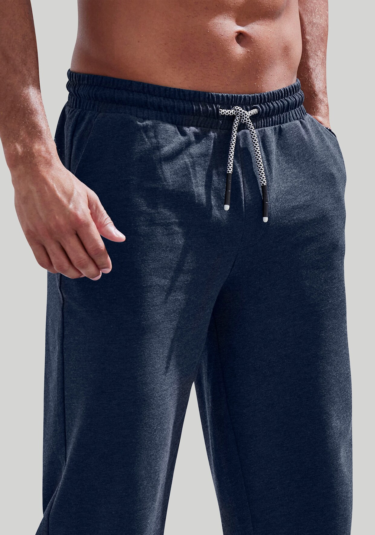 Sweatbroek - marine gemêleerd