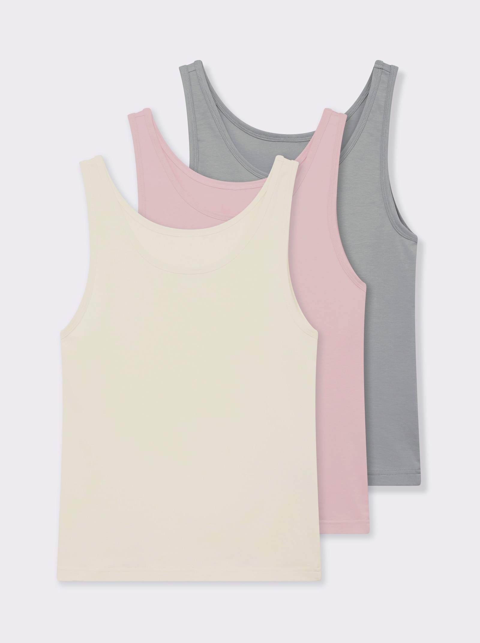 wäschepur Achseltop mit breiten Trägern - silberfarben + rosé + champagner