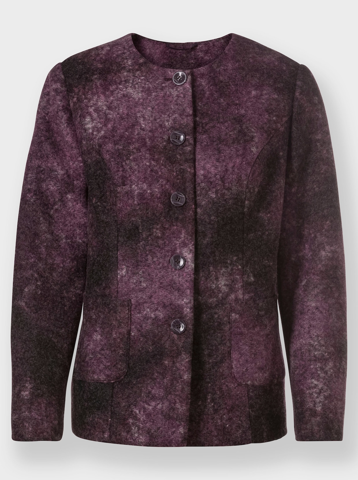 Blazer - aubergine-violett-meliert