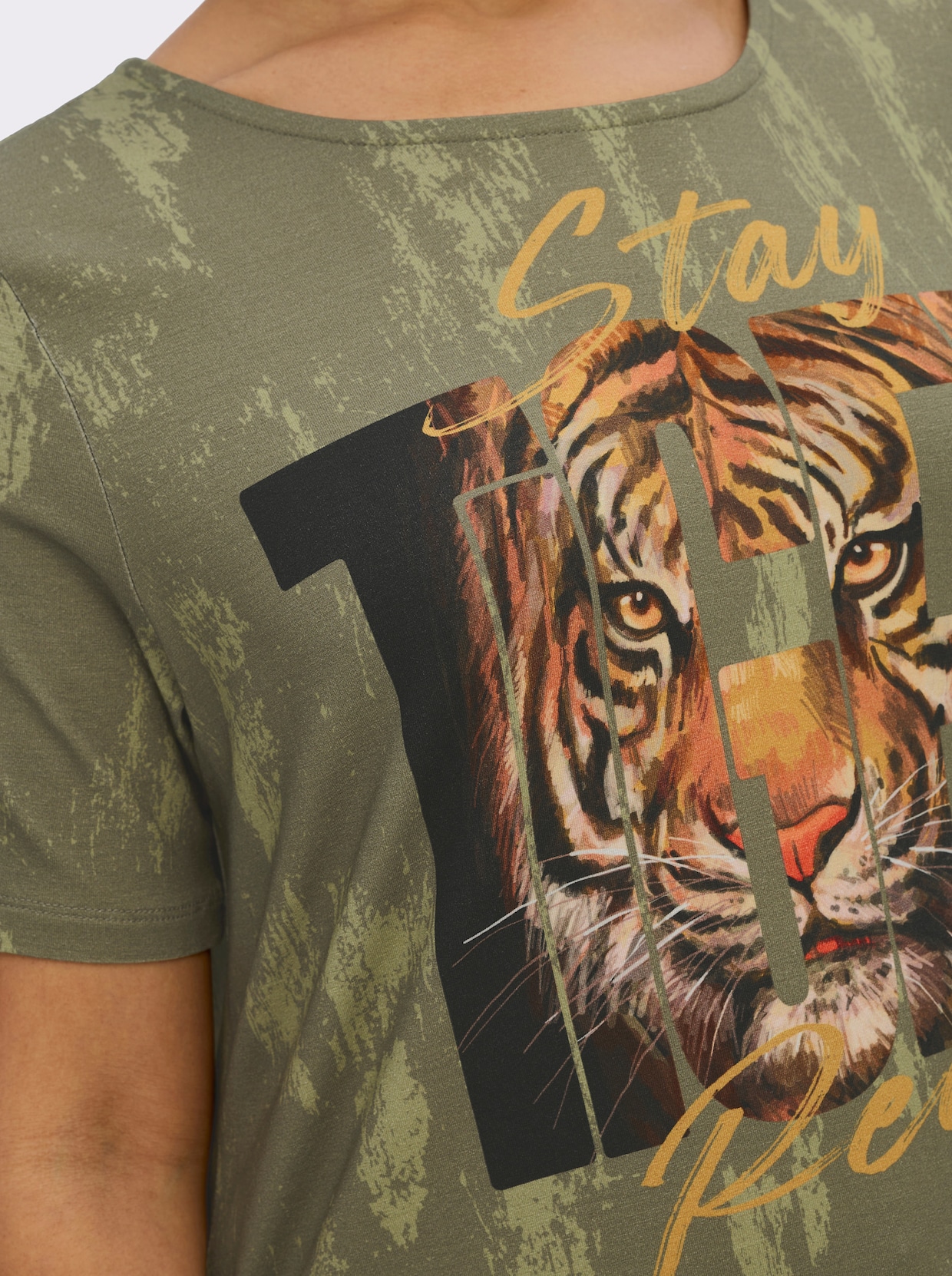 Shirt mit Tiger-Print - khaki-braun-bedruckt
