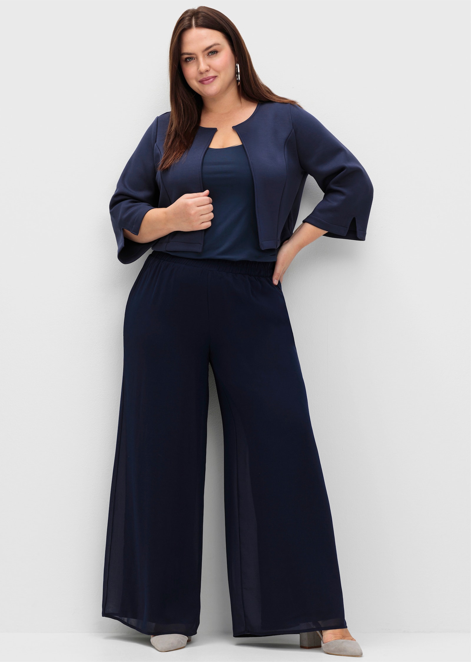 sheego Bolerojack met 3/4-mouwen - marine