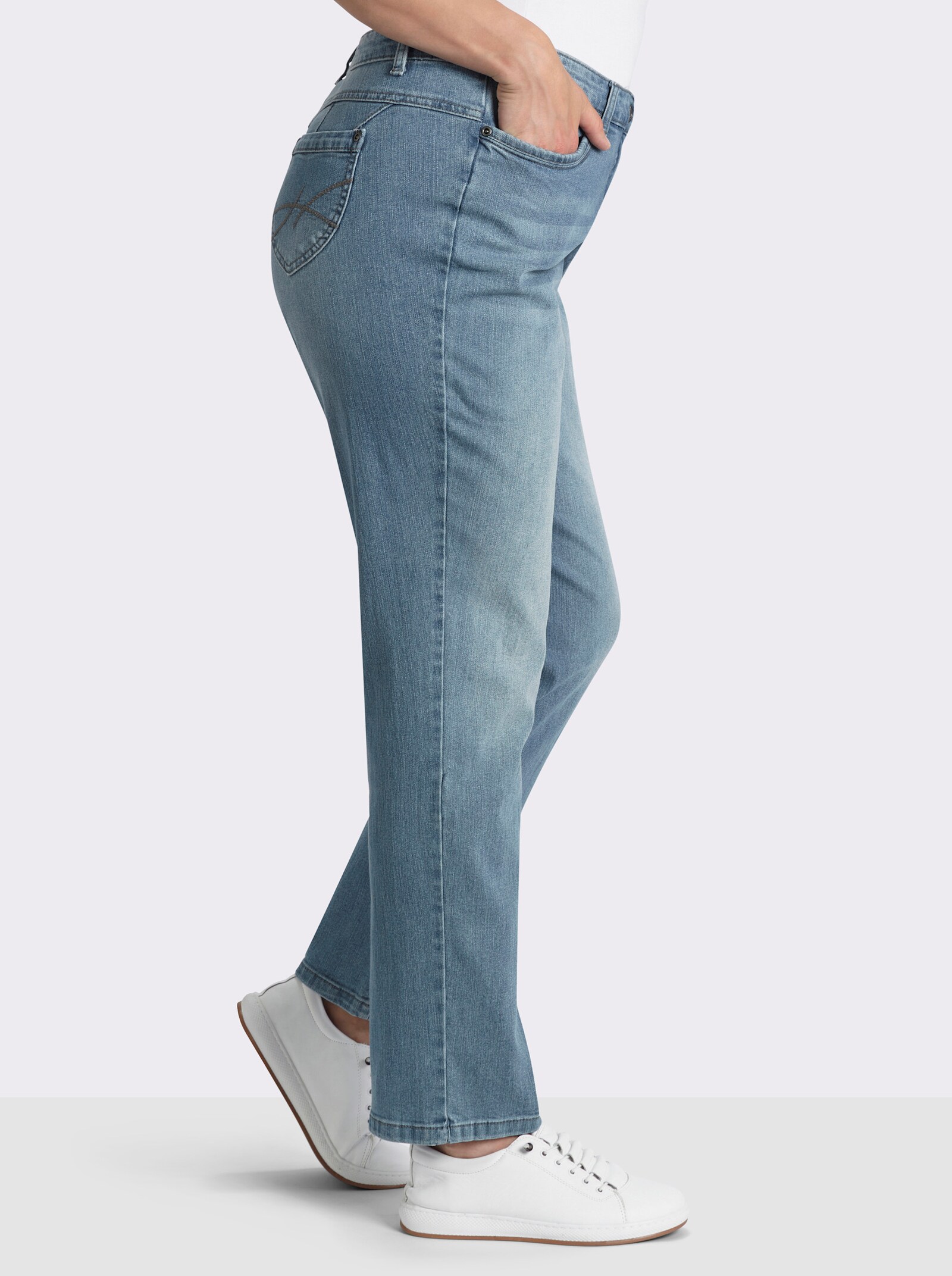 5-Pocket-Jeans mit Hell-Dunkel-Effekt - blue-bleached
