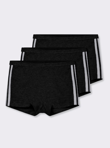 wäschepur Longpanty im Vorteilspack - schwarz