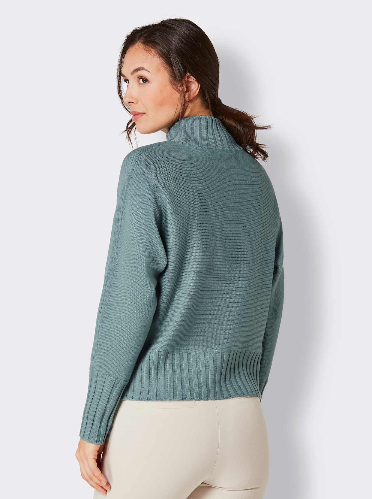 CREATION L PREMIUM Merinowoll-Pullover - jade