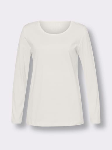 Langarmshirt - ecru
