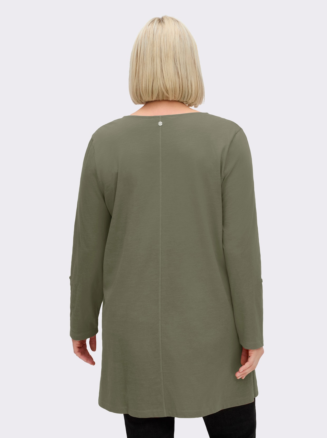 sheego Lang shirt - kaki