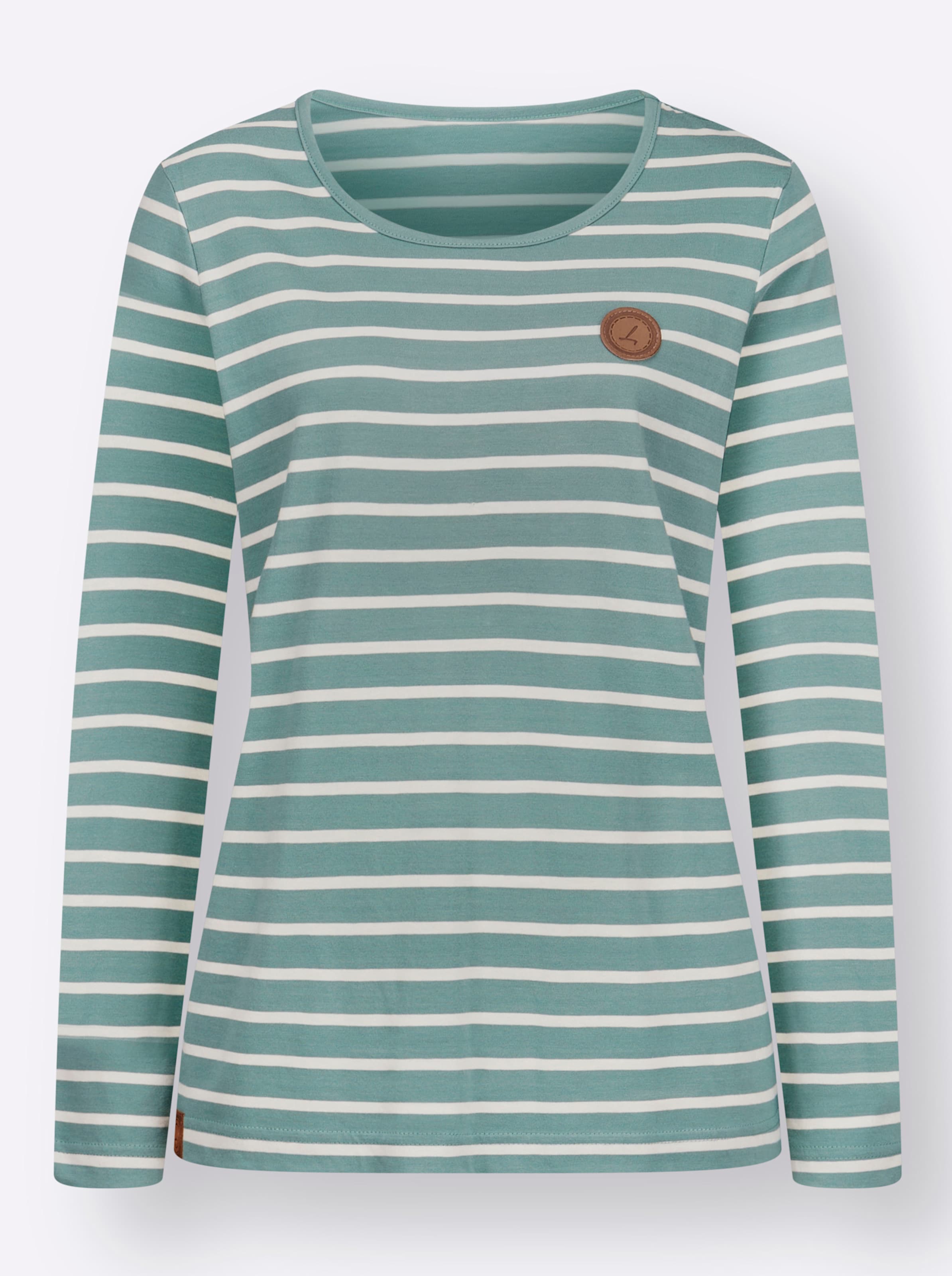 Jade-Ecru-Gestreift Ringelshirt - Bild 3
