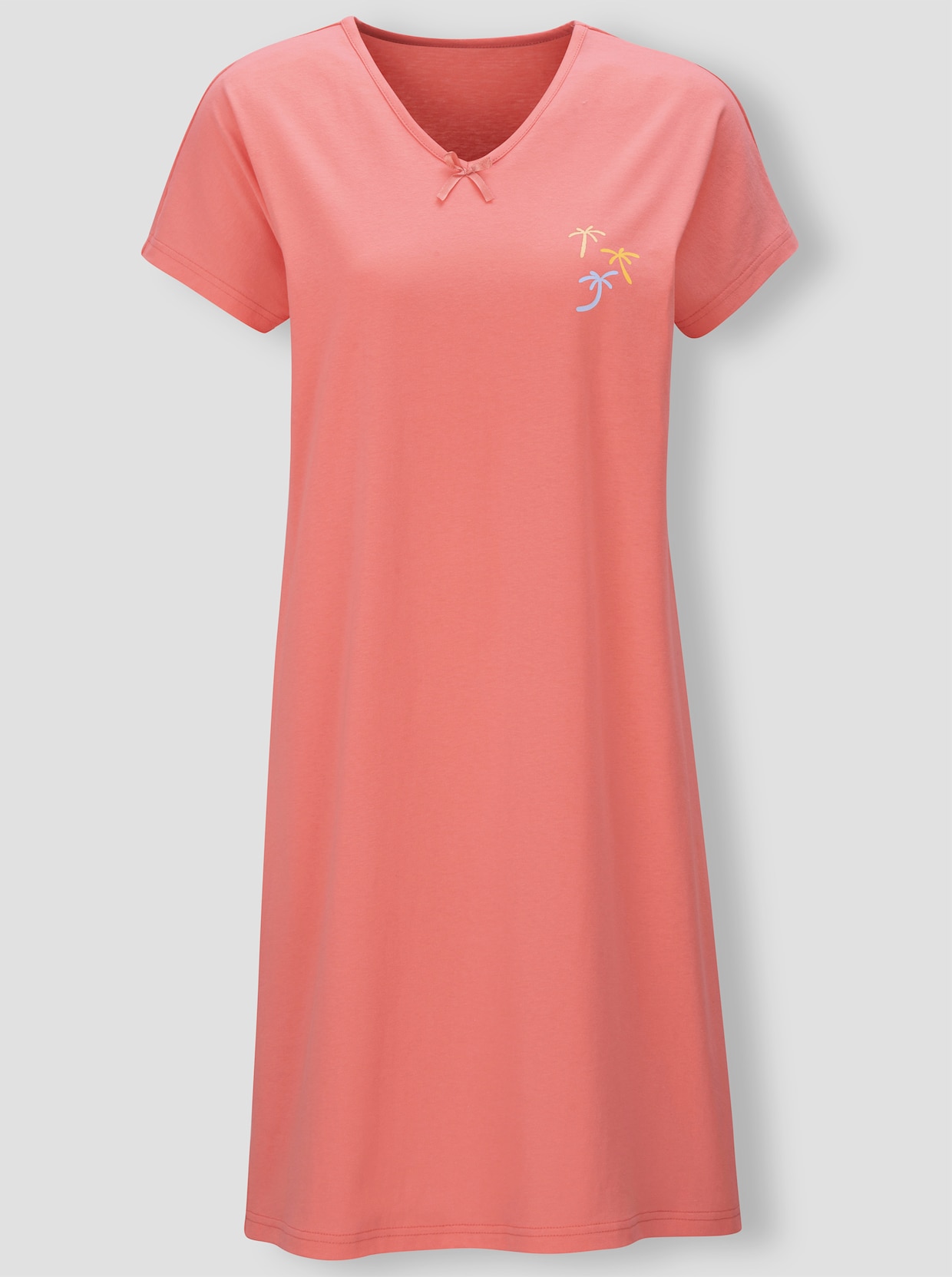 wäschepur Sleepshirts - blaugrün-gelb-bedruckt + flamingo