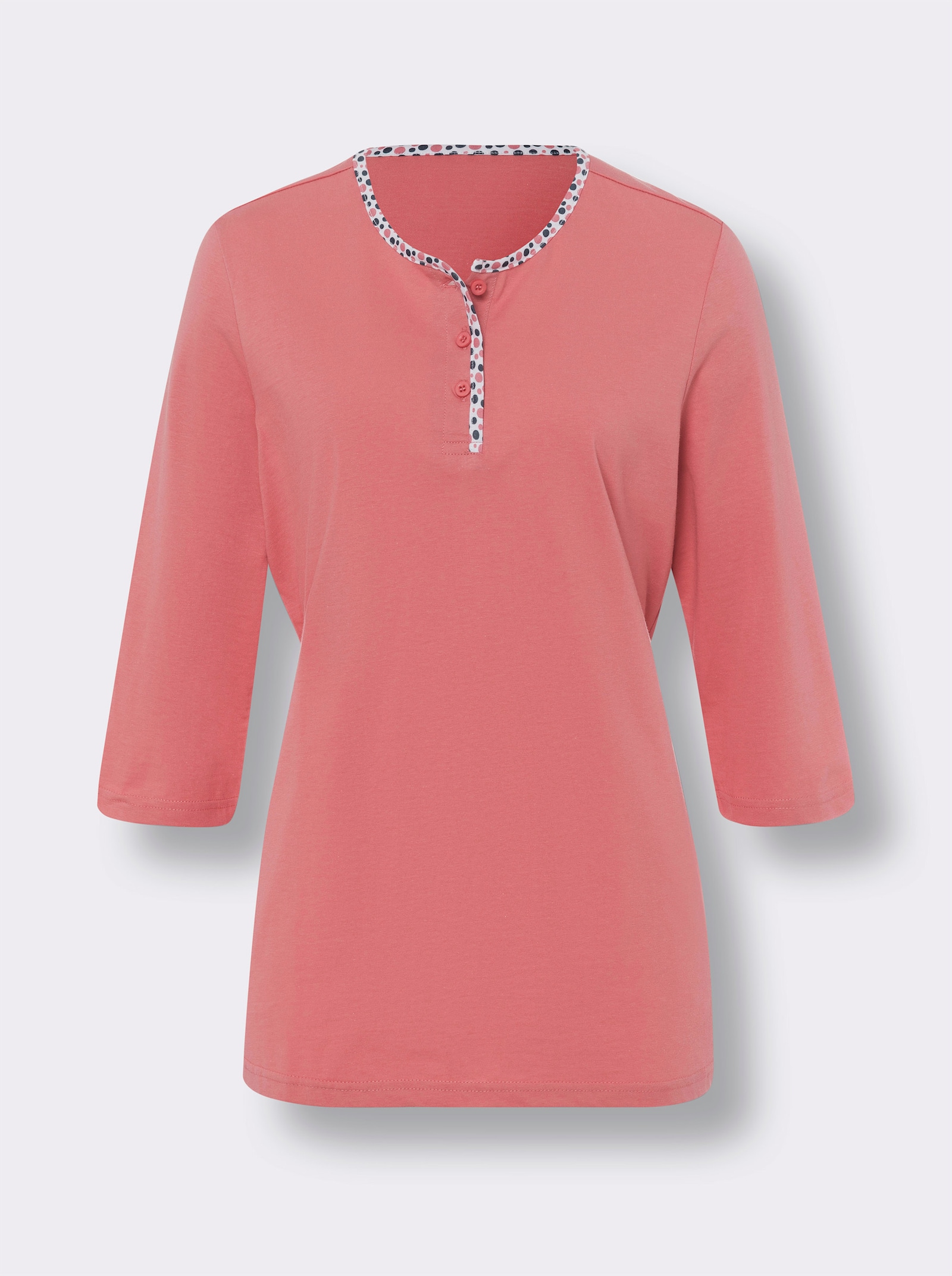 Pyjamas med capribyxa med sprund i sidan - flamingo, med tryck