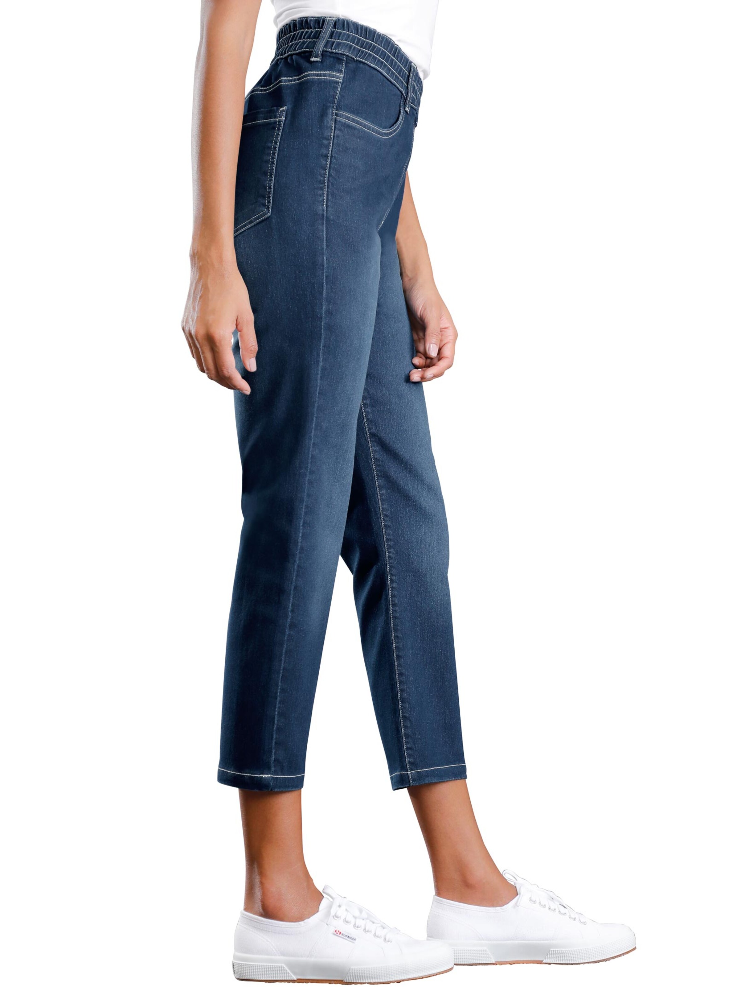 3/4-Jeans - blue-stone-washed